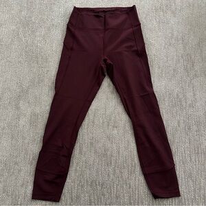 Lululemon, In Movement, 25 length, color maroon